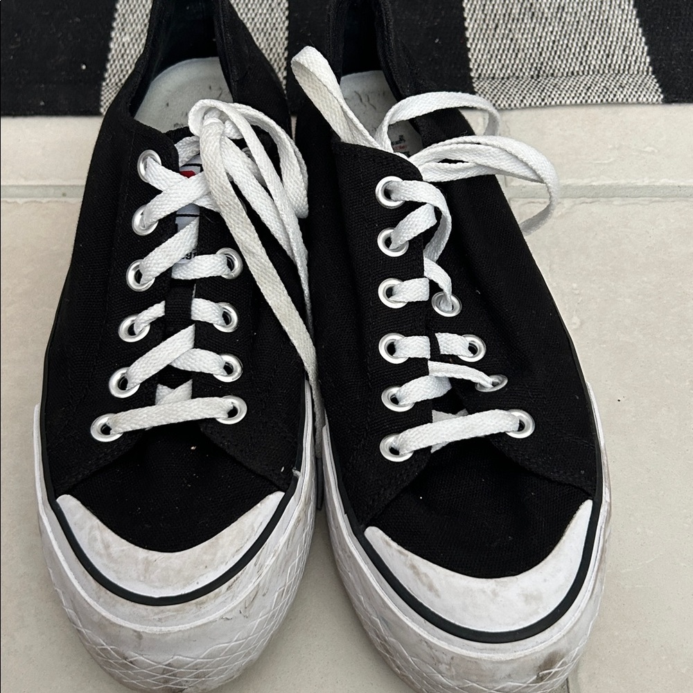 Fila Black Sneakers with White Accents